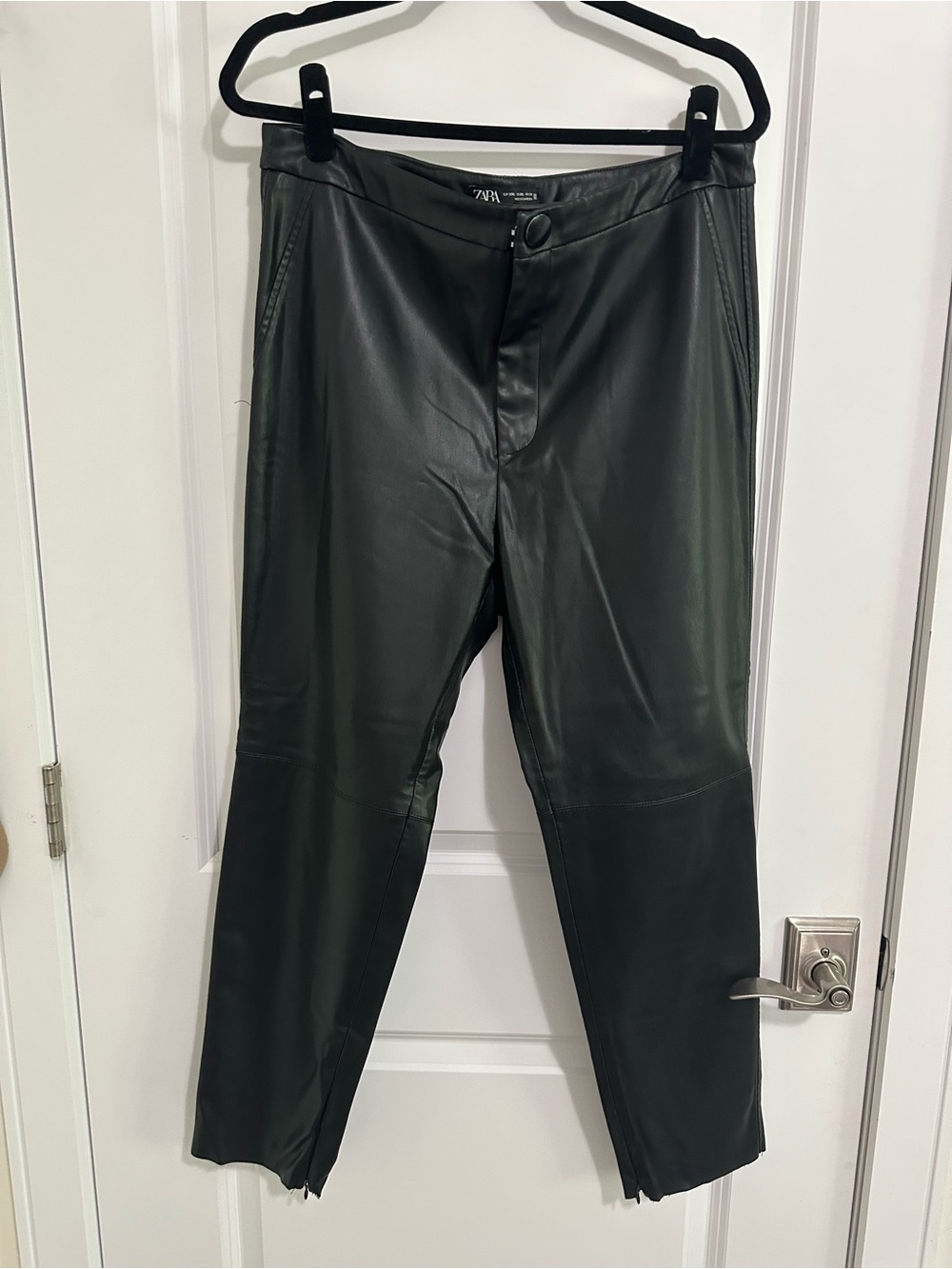 ZARA Black Faux Leather Pants